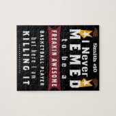 Basketball Name & Number Funny Meme Legpuzzel (Horizontaal)