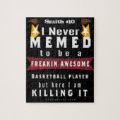 Basketball Name & Number Funny Meme Legpuzzel (Verticaal)