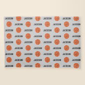 Basketball Name Pattern Grey Kussensloop