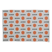 Basketball Name Pattern Grey Kussensloop (Voorkant)