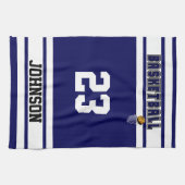 🏀 Basketball - Navy Blue en White Theedoek (Horizontaal)