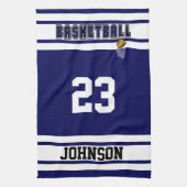 🏀 Basketball - Navy Blue en White Theedoek (Verticaal)