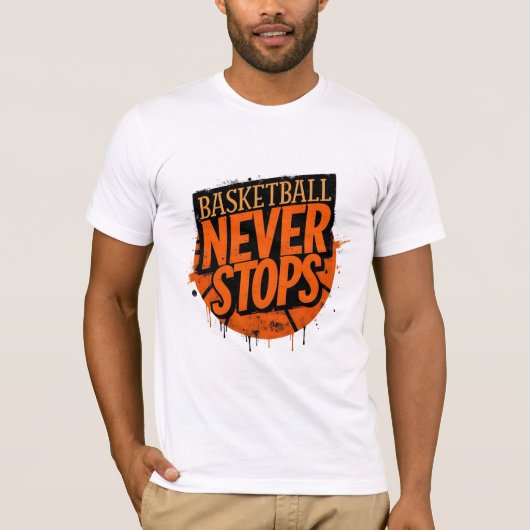 Basketball Never Stop Tee T-shirt (Voorkant)