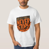 Basketball Never Stop Tee T-shirt (Voorkant)