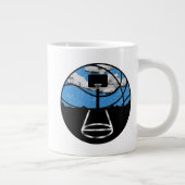 Basketball Night Sky Mug Grote Koffiekop (Rechts)