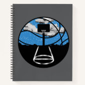 Basketball Night Sky Spiral Hardcover Notebook Notitieboek (Voorkant)