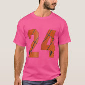 Basketball Number 24 Twenty Four Basket Ball T-shirt (Voorkant)