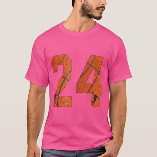 Basketball Number 24 Twenty Four Basket Ball T-shirt (Voorkant)