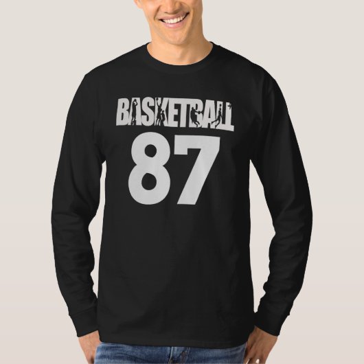 Basketball Number 87 My Favorite Basketball Player T-shirt (Voorkant)