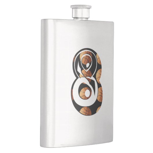 Basketball Number acht, klassieke heupkolf Flacon (Rechts)