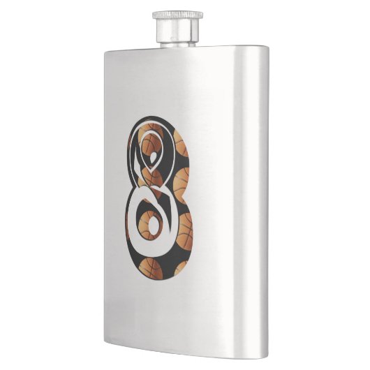 Basketball Number acht, klassieke heupkolf Flacon (Links)