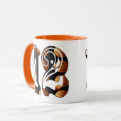 Basketball-nummer 12 Afbeelding Logo, Mok (Voorkant links)