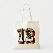 Basketball-nummer 12 Afbeelding Logo, Tote Bag (Voorkant)
