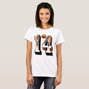 Basketball-nummer 14 Afbeelding Logo, T-shirt