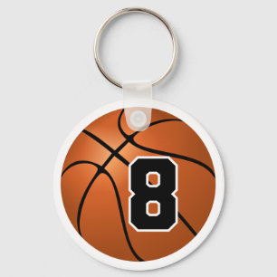 Basketball Nummer 8 Sleutelhanger