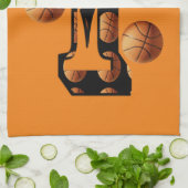 Basketball nummer één, theedoek (Gevouwen)