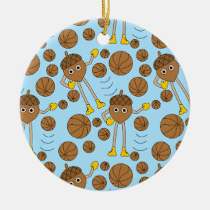 Basketball Nut Patroon Keramisch Ornament