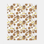 Basketball Nut Pattern Fleece Blanket Deken (Voorkant)