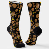 Basketball Nut Pattern Socks Sokken (Gebogen)