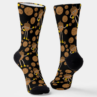 Basketball Nut Pattern Socks Sokken