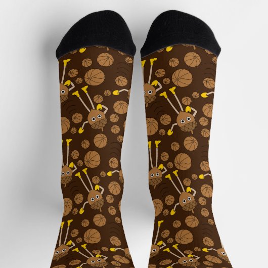 Basketball Nut Pattern Socks Sokken (Top)