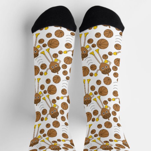 Basketball Nut Pattern Socks Sokken (Top)