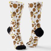 Basketball Nut Pattern Socks Sokken (Gebogen)
