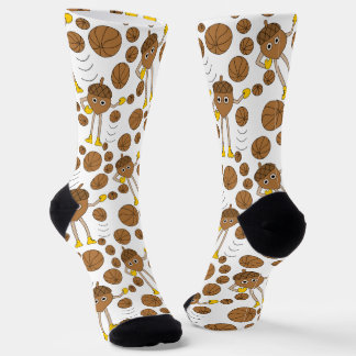 Basketball Nut Pattern Socks Sokken