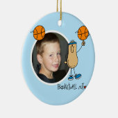 Basketball Nut Photo Keepasesieremaneel Keramisch Ornament (Rechts)