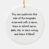 Basketball Nut Photo Keepasesieremaneel Keramisch Ornament (Achterkant)