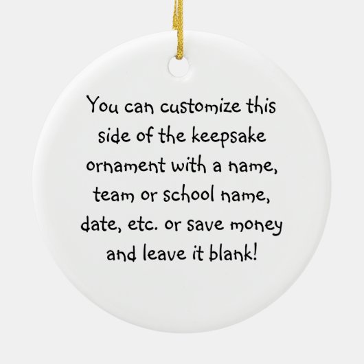 Basketball Nut Photo Keepasesieremaneel Keramisch Ornament (Achterkant)