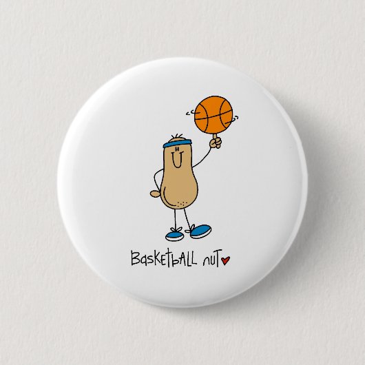 Basketball Nut Ronde Button 5,7 Cm (Voorkant)