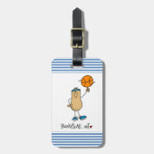 Basketball Nut T-shirts en cadeautjes Bagagelabel (Voorkant verticaal)