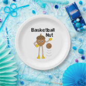 Basketball Nut Text Papieren Bordje (Feest)