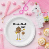 Basketball Nut Text Papieren Bordje (Feest)