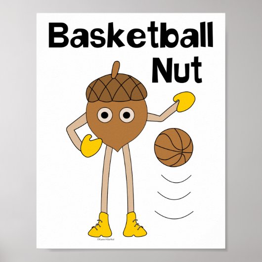 Basketball Nut Text Poster (Voorkant)