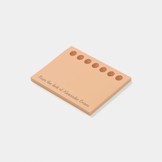 Basketball O Border Post-it® Notes (Schuin)