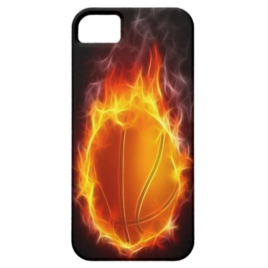 Basketball of Fire iPhone 5 Hoesje (Achterkant)