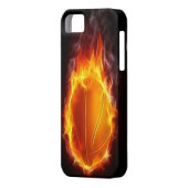 Basketball of Fire iPhone 5 Hoesje (Achterkant Links)