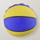 BASKETBALL OFFICIAL GAME PILLOW Blue D Yellow Rond Kussen (Achterkant)