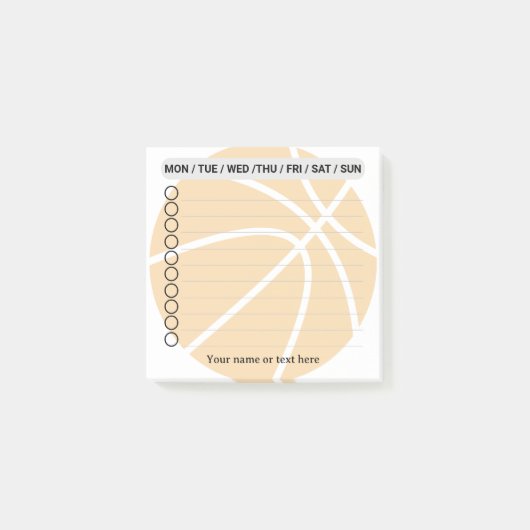 Basketball om lijst te doen post-it® notes (Voorkant)