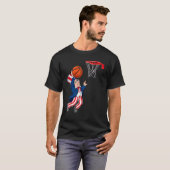 Basketball ome Sam 4 juli Patriotic Dunking T-shirt (Voorkant volledig)
