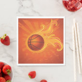 Basketball on Fire Napkins Servet (Insitu)
