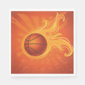 Basketball on Fire Napkins Servet (Voorkant)