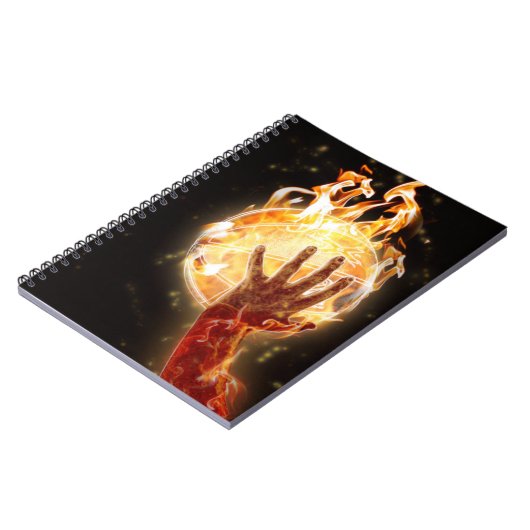 Basketball on Fire Notitieboek (Linkerzijde)