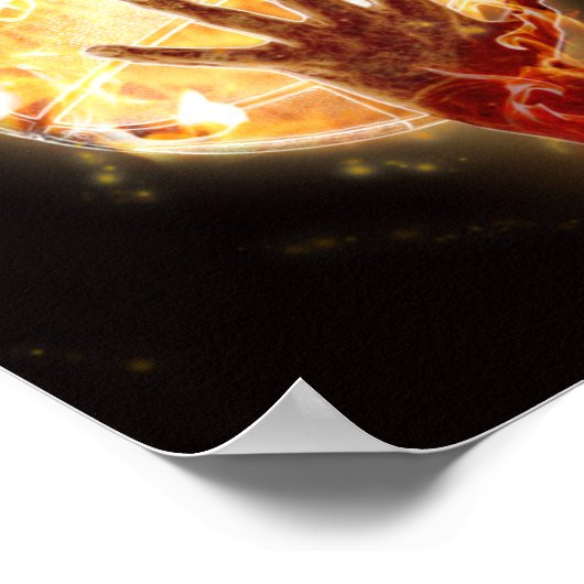 Basketball on Fire Value Poster Paper (Matte) (Hoek)