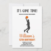 Basketball on Hand Birthday Invitations Kaart (Voorkant)