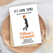 Basketball on Hand Birthday Invitations Kaart