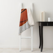 Basketball on Stripes Design Sherpa Blanket Sherpa Deken (In situ)