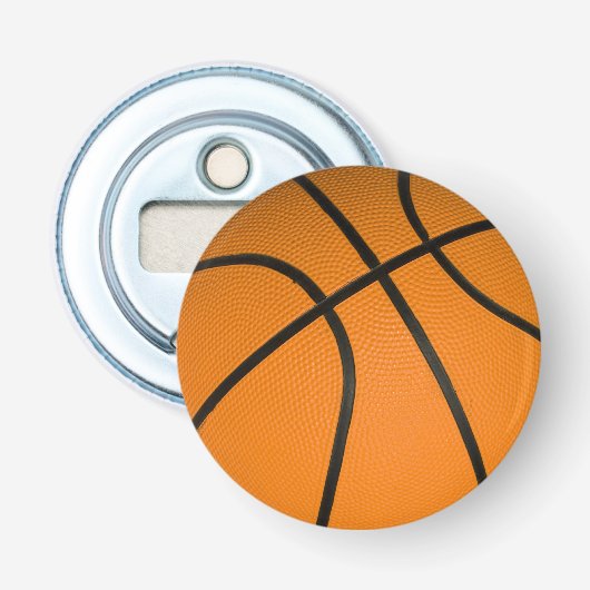Basketball-ontwerp Button Flesopener (Voorkant)